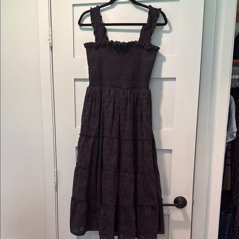 Quince eyelet midi dress- Size L